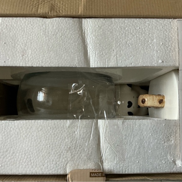 Vintage Dog cookie jar Dalmatian fish bowl with lid Rare - Picture 4 of 5